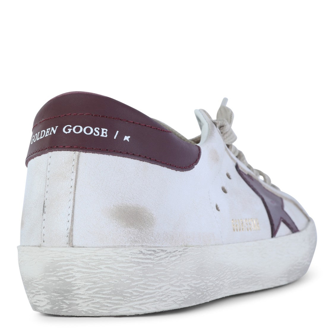 Golden Goose Distressed White Leather Sneakers
