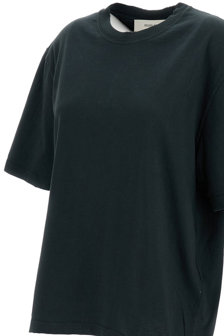 Golden Goose Relaxed Fit Vintage Washed T-Shirt With Logo Patch