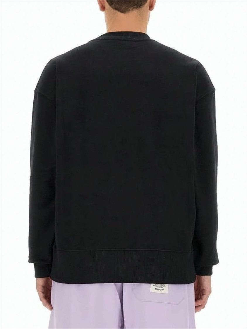 Msgm Relaxed Fit Long-Sleeve T-Shirt With Bold Graphic Print