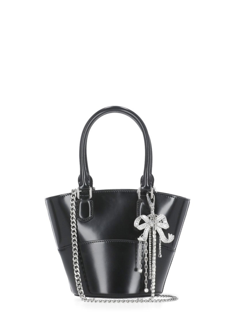 Self-Portrait Leather Shopping Bag