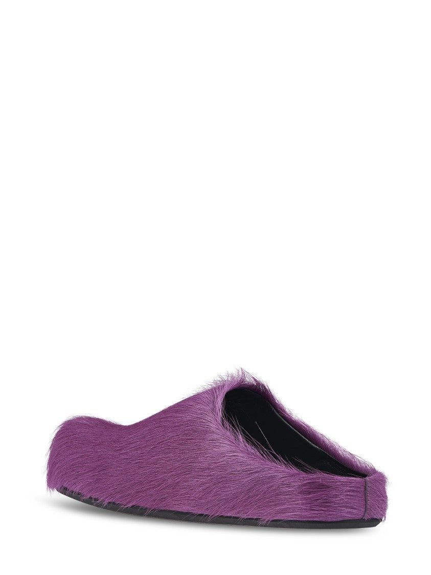 Marni Purple Calf Hair Sandals