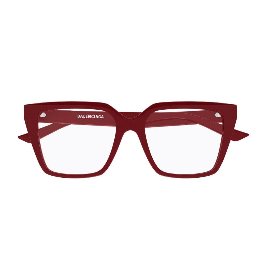 Balenciaga Transparent Red Bb0130o Acetate Geometric Sunglasses
