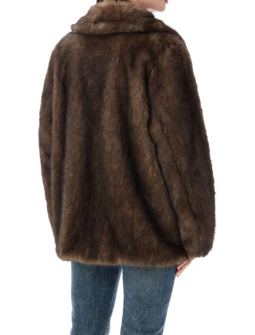 Stand Studio Journi Oversized Faux Fur Jacket