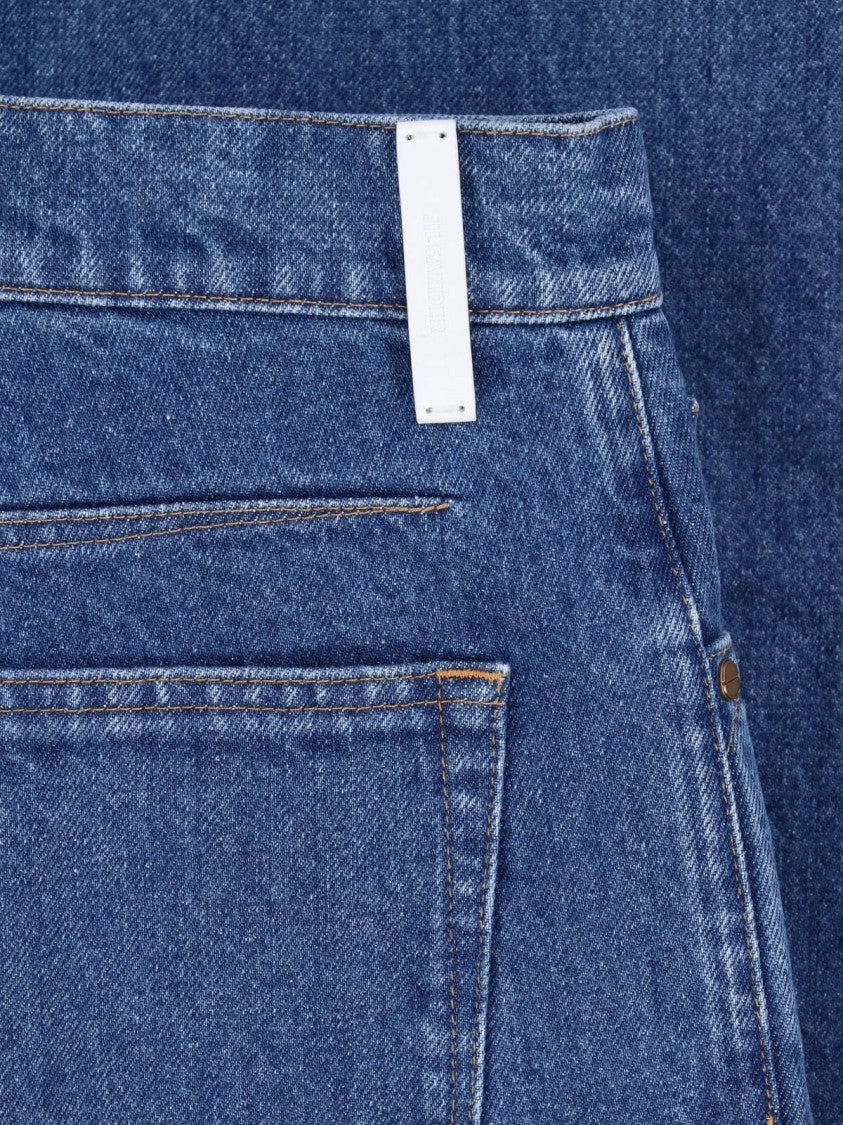 Jil Sander Blue Mid-Rise Straight-Leg Denim Jeans