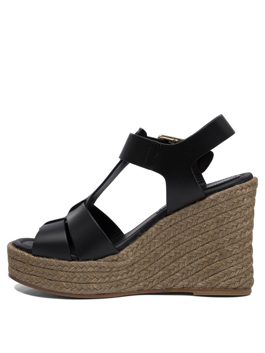 Paloma Barceló Woven Jute Platform Sandals