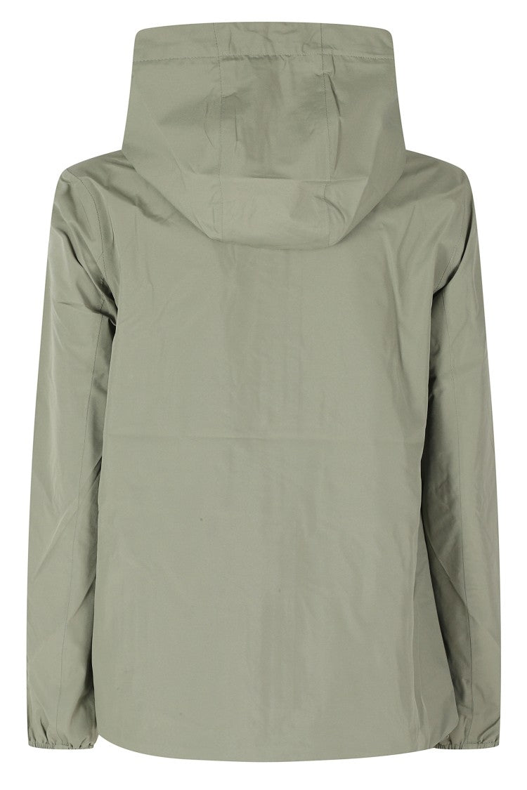 K-Way Green Marguerite Stretch Poly Jersey Waterproof Polyester Jacket