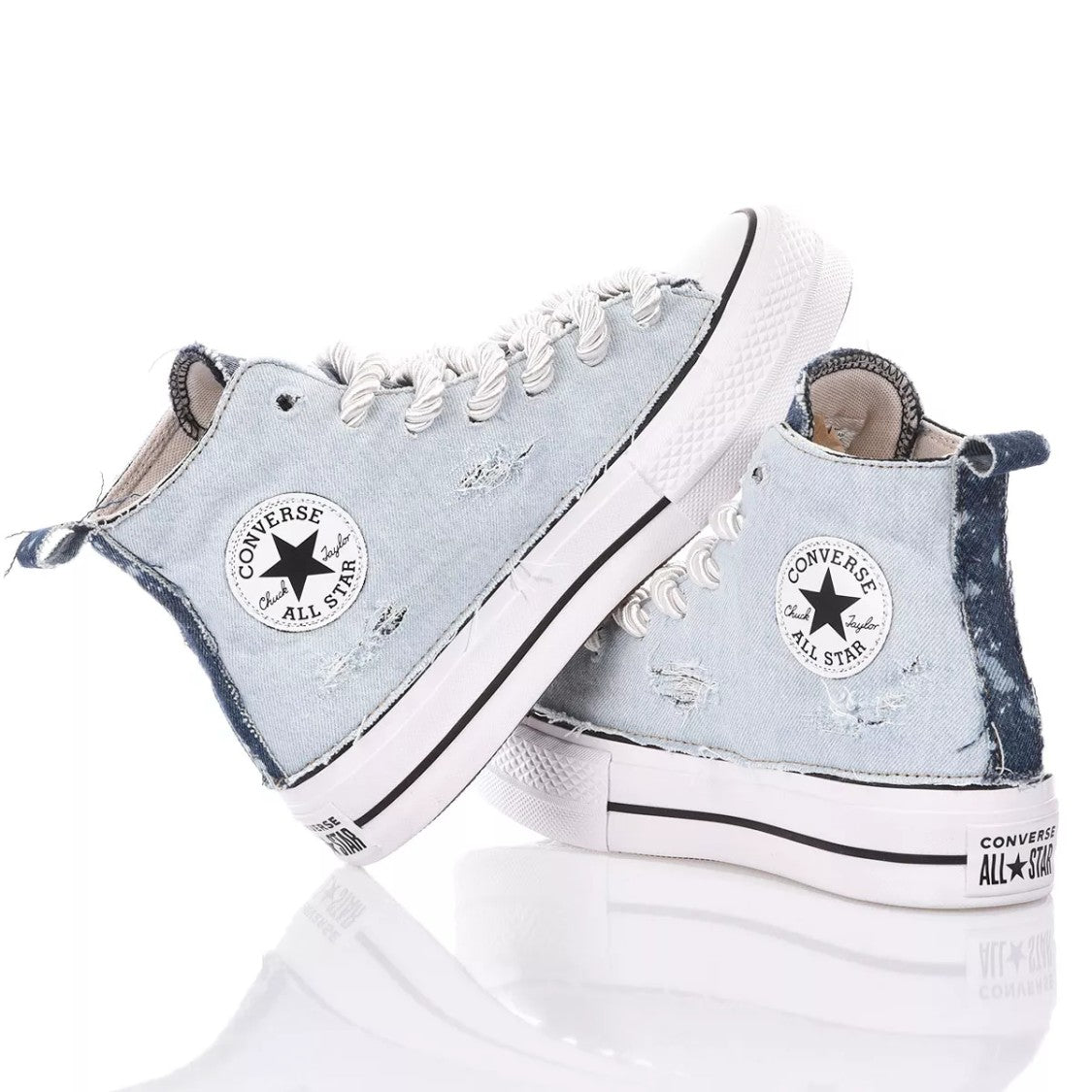 Converse Light Blue Platform Sneakers
