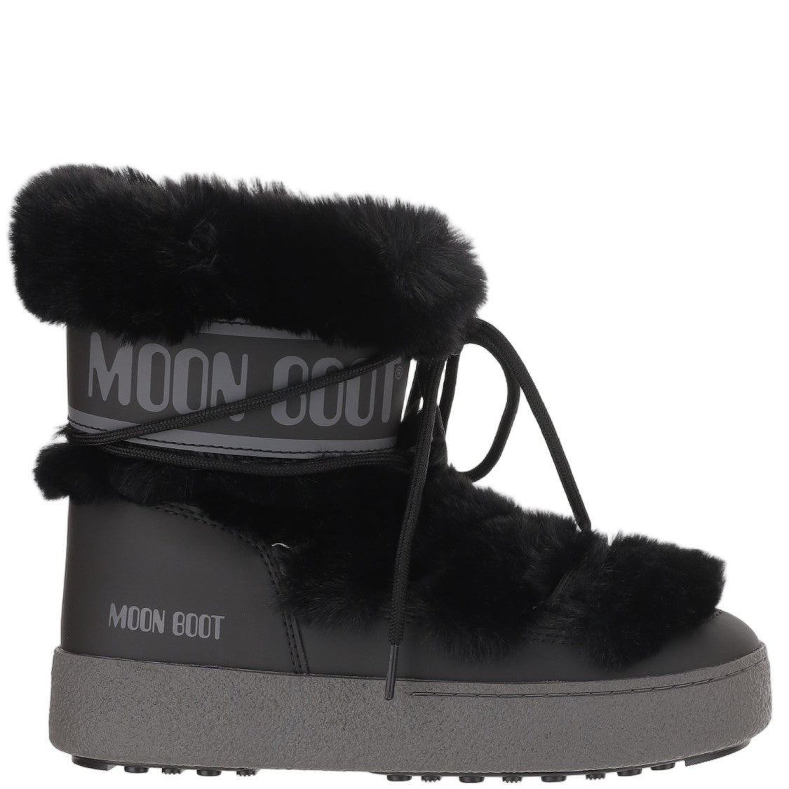 Moon Boot Ltrack Tube Faux Fur Ankle Boots With Thermoplastic Rubber Midsole