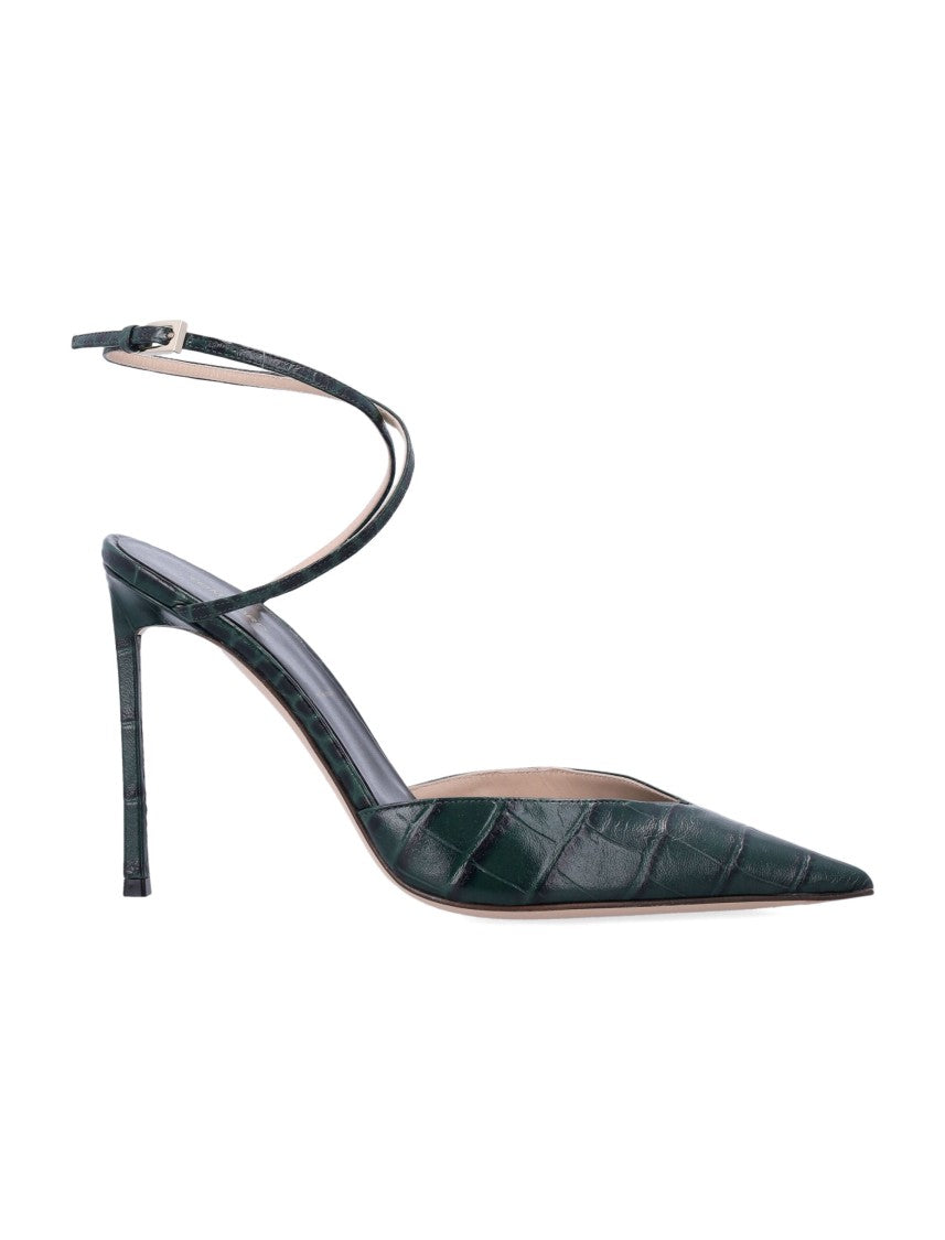 Tom Ford Semi-Shiny Stamped Crocodile Leather Pumps