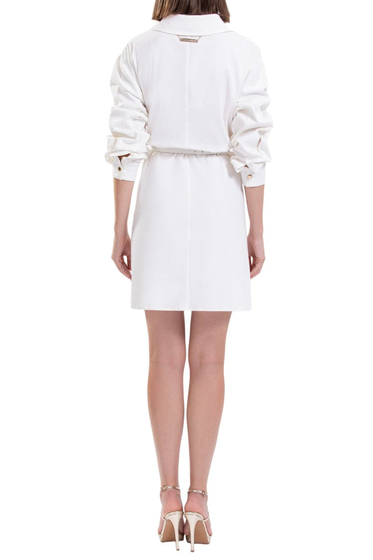 Saiid Kobeisy Perforated Denim Dress