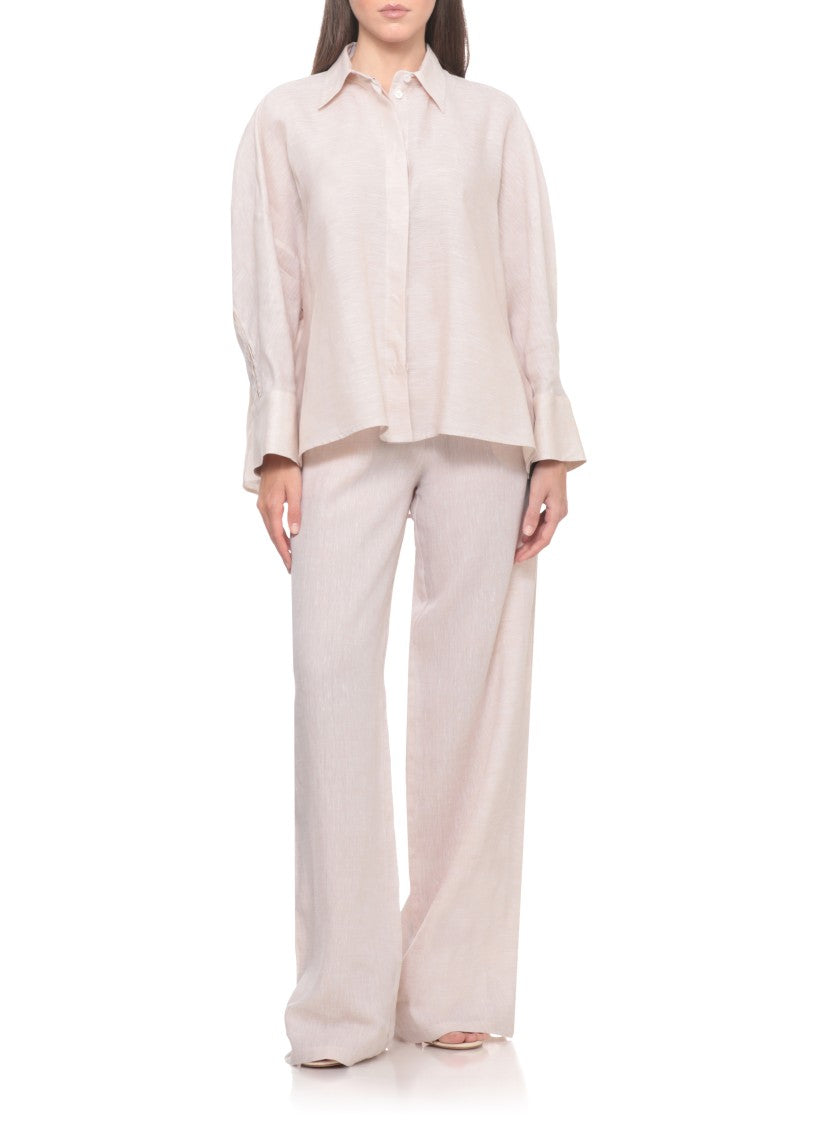 Fabiana Filippi Beige Light Point Linen Shirt
