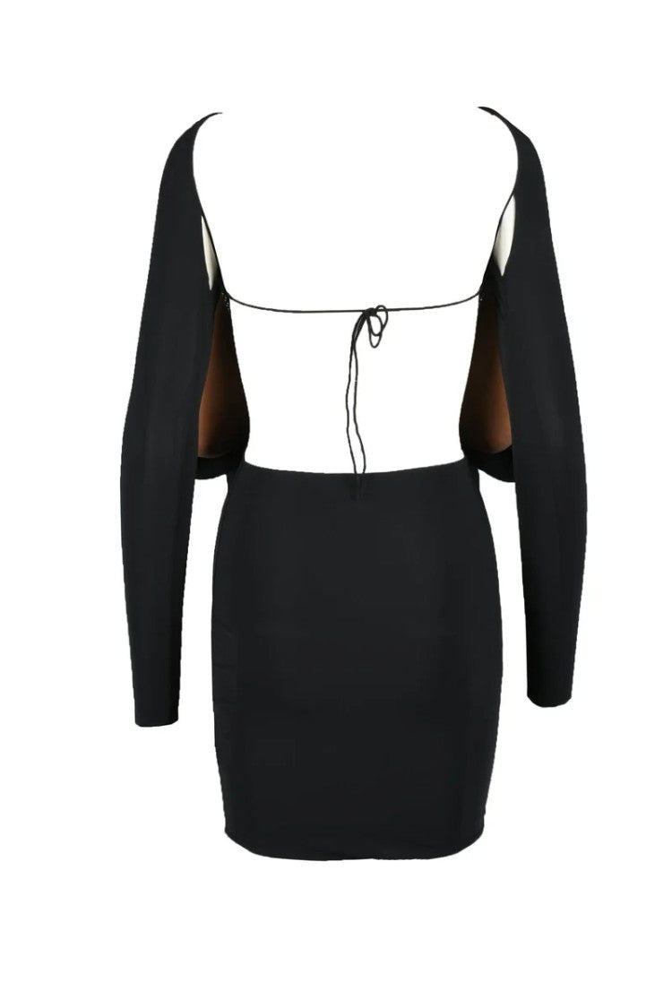 Amazuin Fitted Mini Dress With Cut-Out Design
