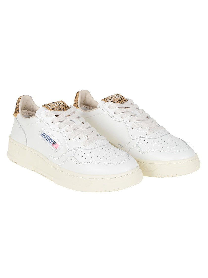 Autry Medalist Low Animal-Print Cow Leather Sneakers