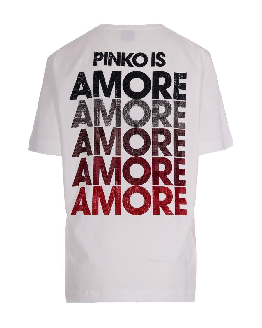 Pinko Graphic Print Cotton Jersey T-Shirt