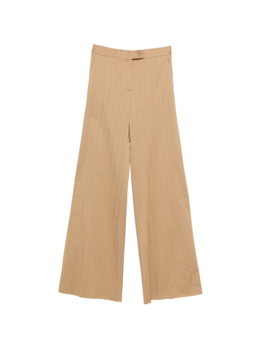 Max Mara Wide-Leg High Waist Pinstripe Trousers