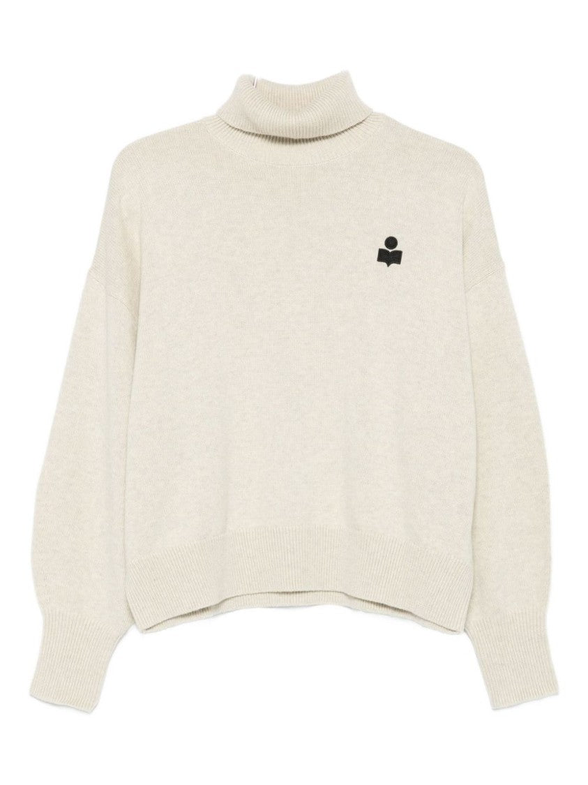 Isabel Marant Étoile Gray Cotton-Wool Blend Sweater With High Neckline