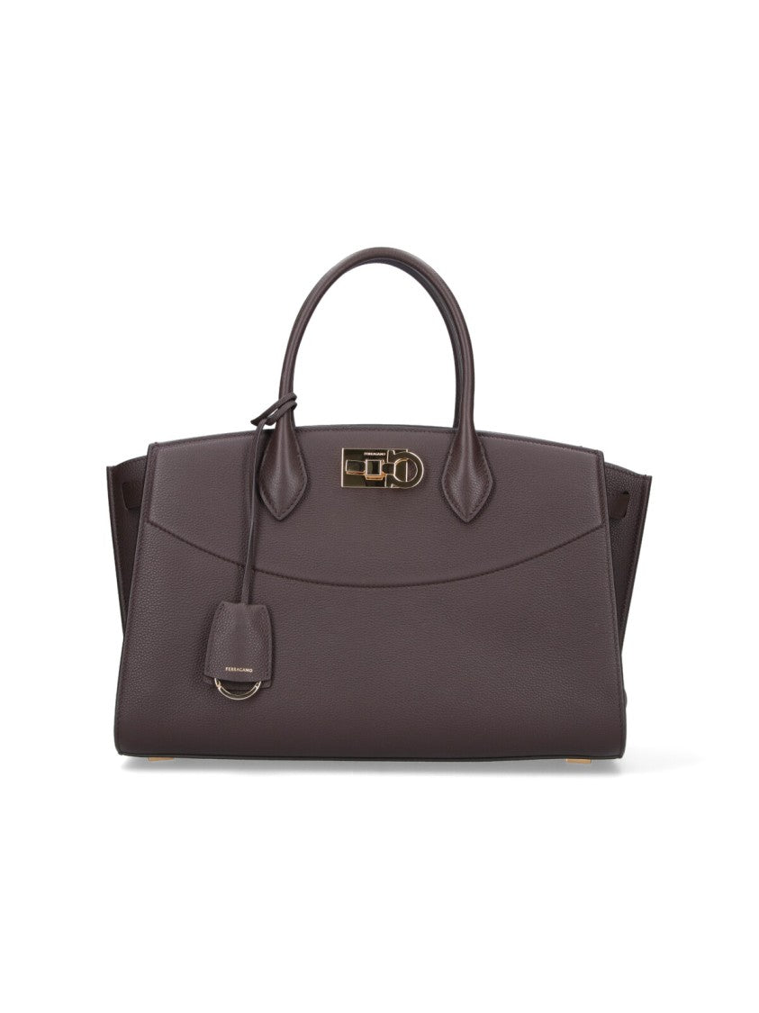 Ferragamo Studio Soft Large Bag – Dark Brown