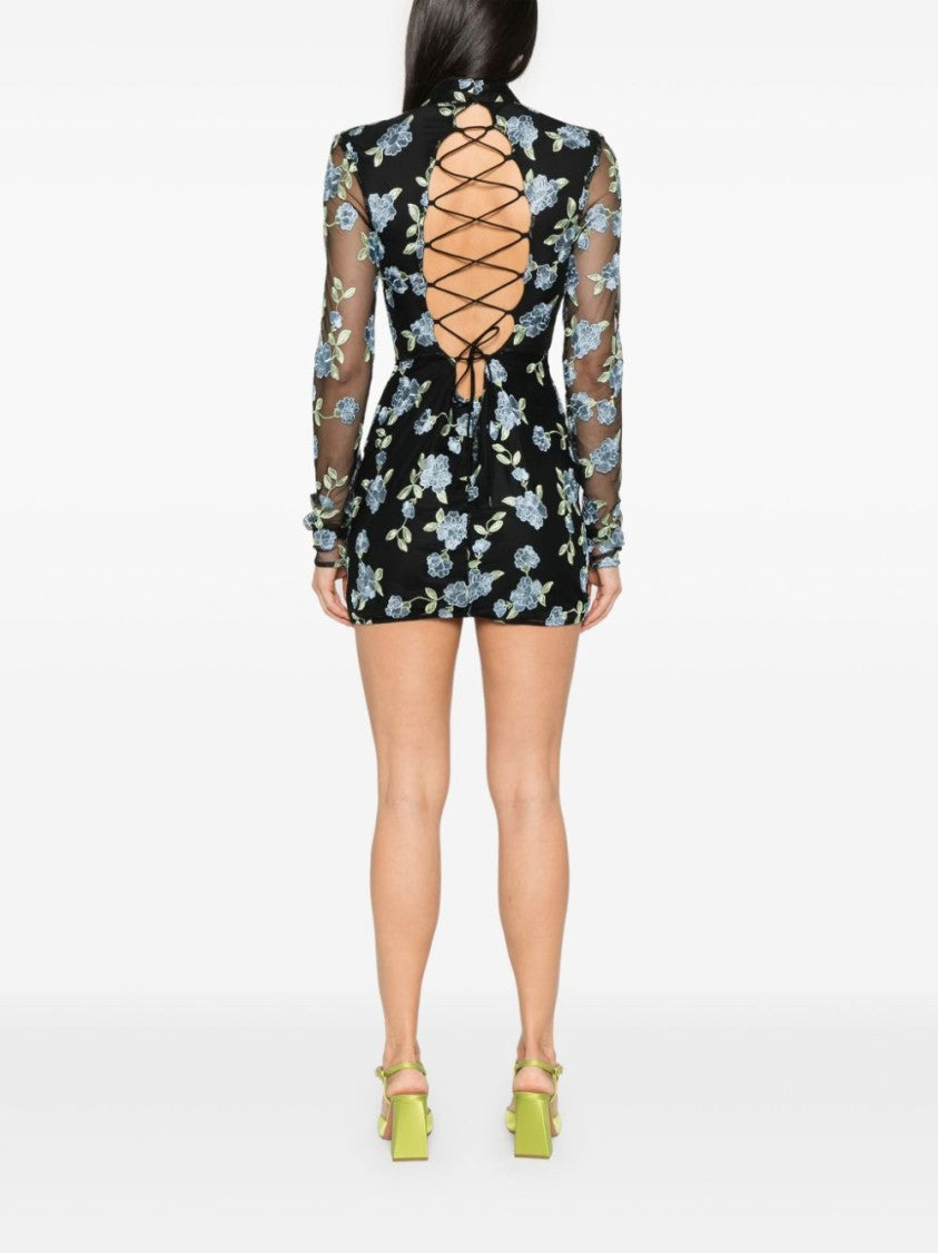 Rotate Black Fitted Mini Dress