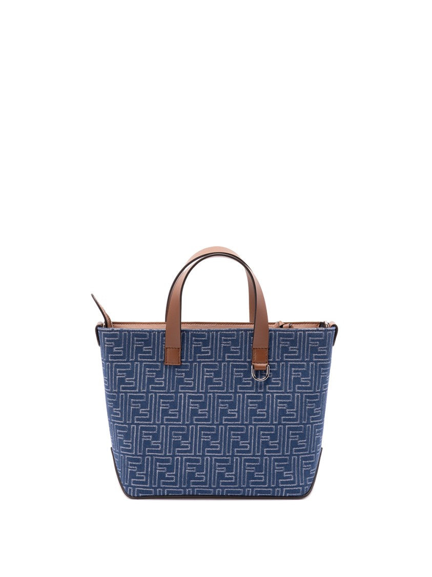 Fendi Canvas Stripes Small Shopping Bag