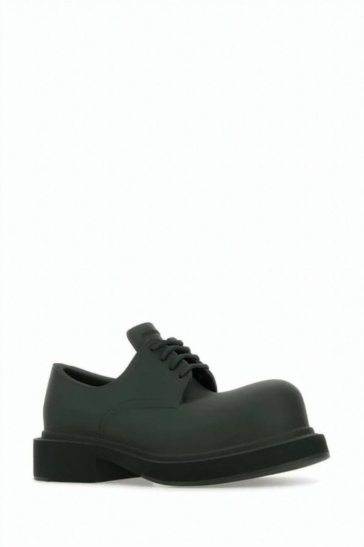 Balenciaga Minimalist Black Derby Shoes With Elevated Sole