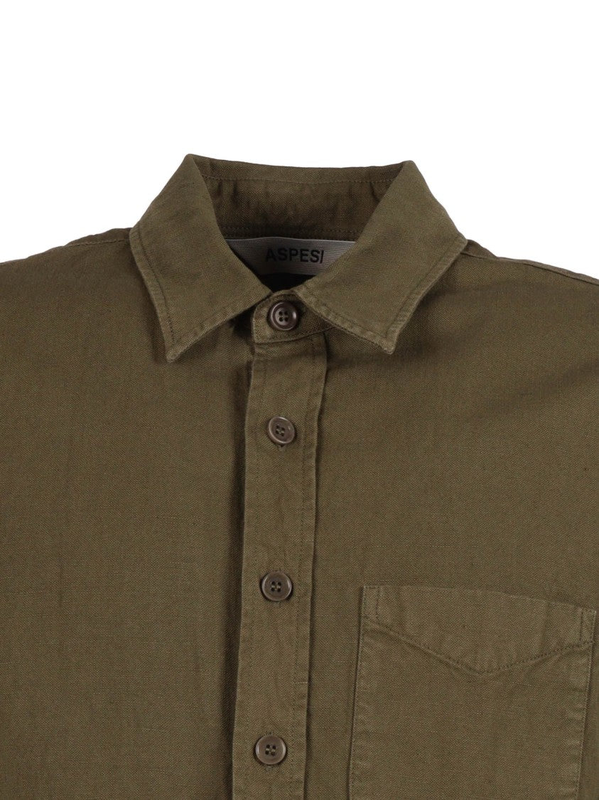 Aspesi Green Long Sleeve Casual Shirt