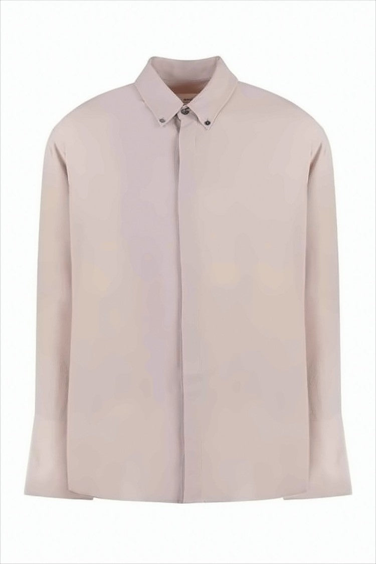 Ami Paris Long-Sleeved Loose-Fitting Shirt With Classic Collar