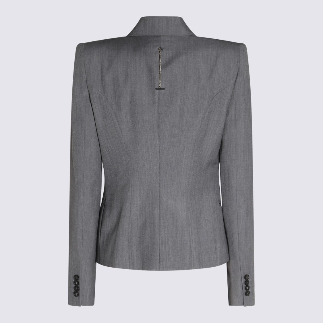 Alexander Mcqueen Tailored Grey Blazer With Structured Silhouette
