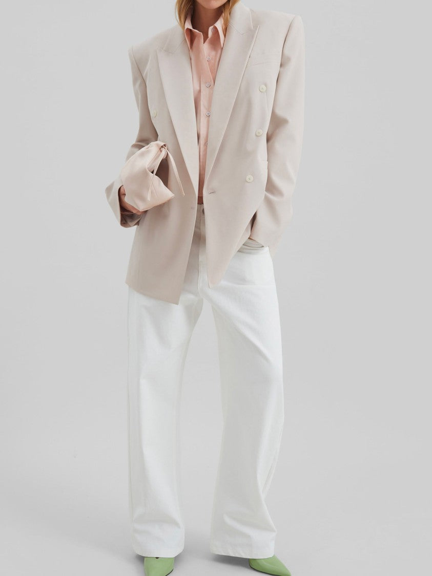 The Frankie Shop Peaked Lapels Wool Blazer