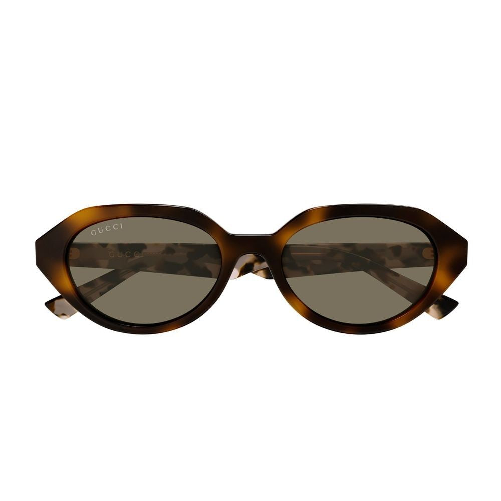 Gucci Geometric Oval Sunglasses With Gold-Tone Double G Logos Gg2178s Linea Emblem