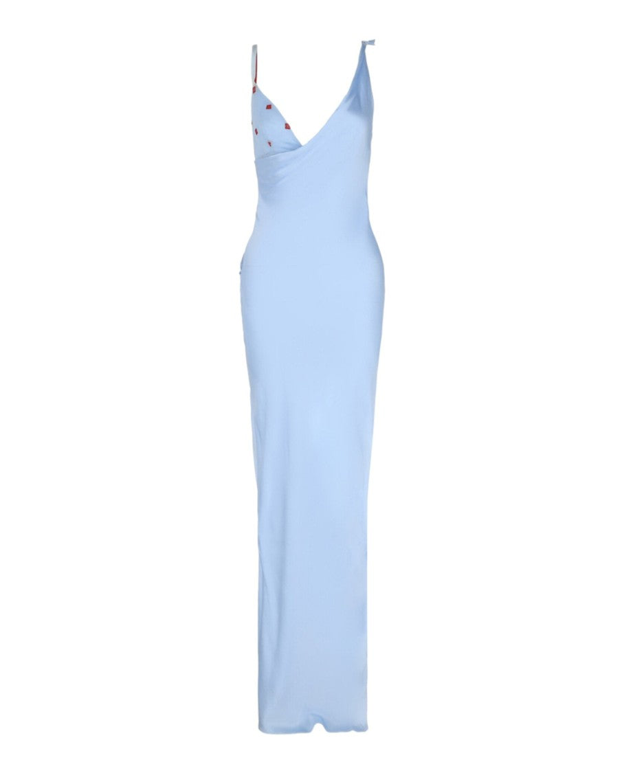 Givenchy Draped Mesh 4G Gown With Plunging Neckline And Dramatic Slit