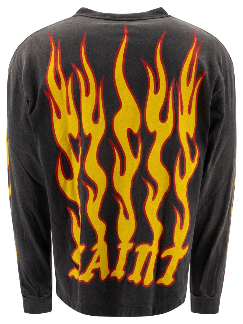 Saint Mxxxxxx Long-Sleeve Graphic T-Shirt