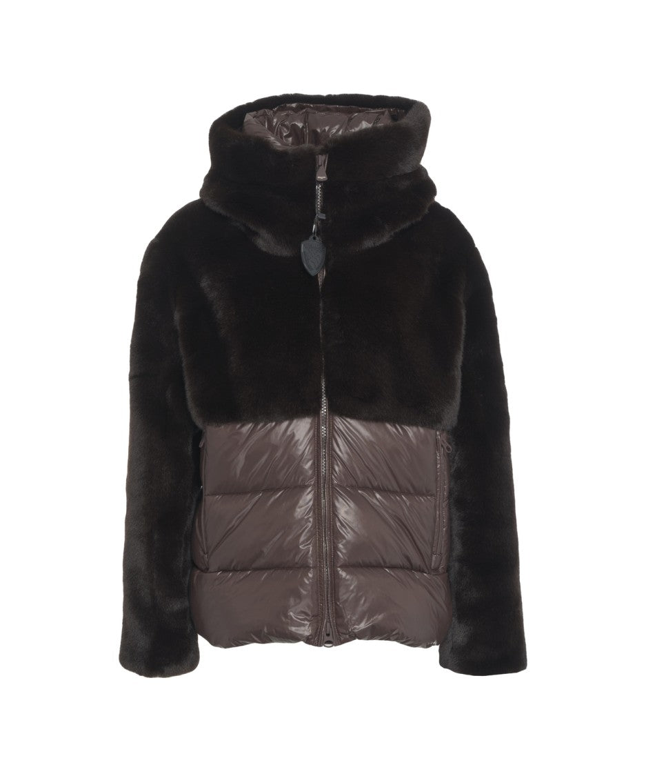 Blauer Textured Brown Short Coat