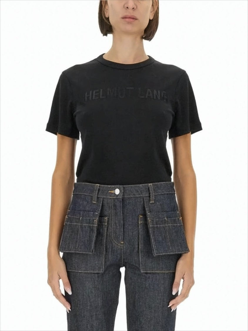 Helmut Lang Fitted Short-Sleeve Helmut Lang T-Shirt With Embossed Logo