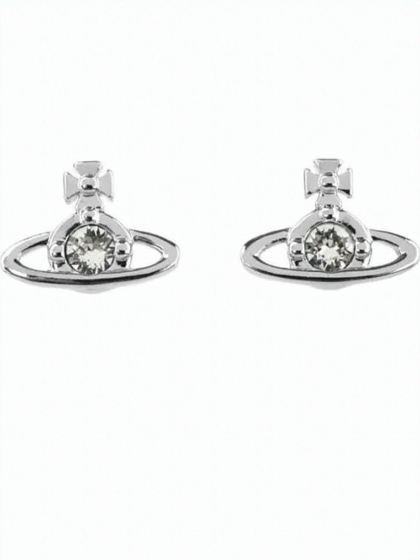Vivienne Westwood Planet-Inspired Circular Frame Earrings With Radiant Finish