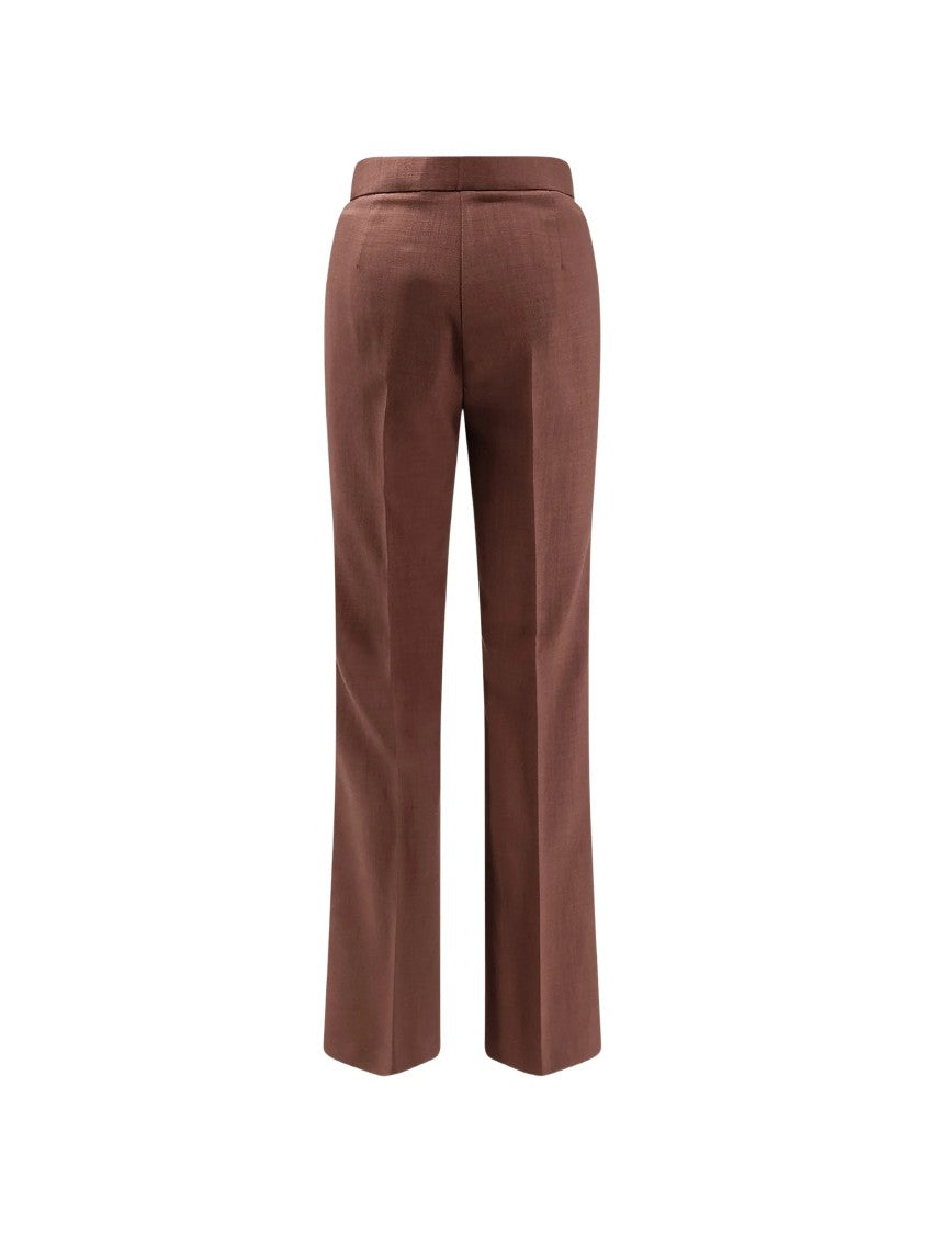 Pinko Brown New Serenidad Straight-Leg Tailored Pants