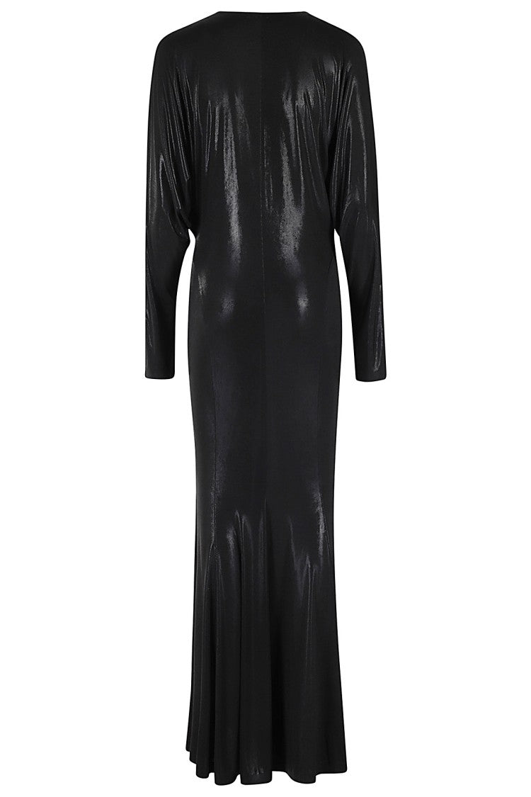 Norma Kamali Dolman V Neck Fishtail Gown