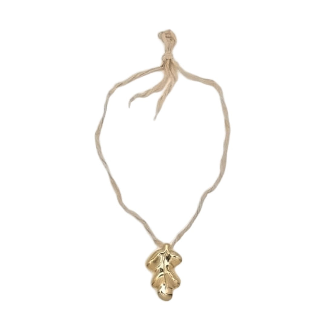 Jil Sander Abstract Leaf Pendant Necklace