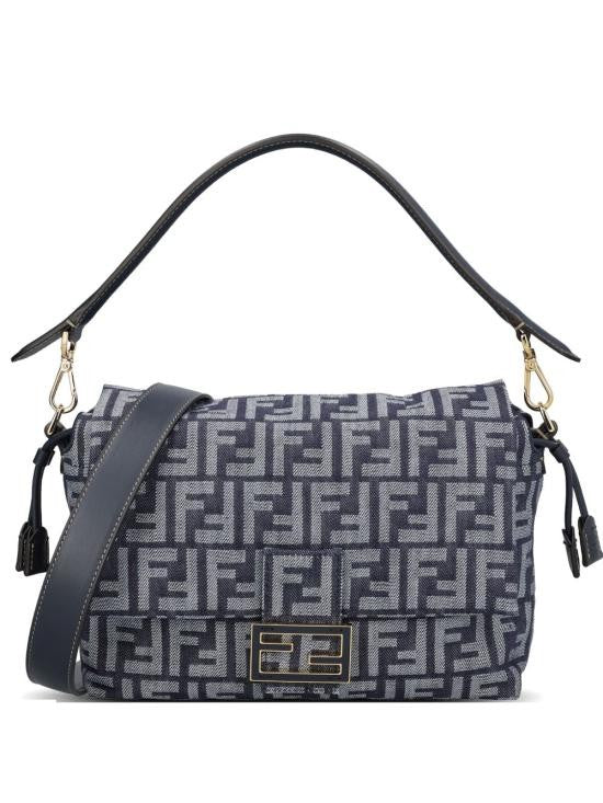 Fendi Geometric Patterned Flap Closure Shoulder Bag