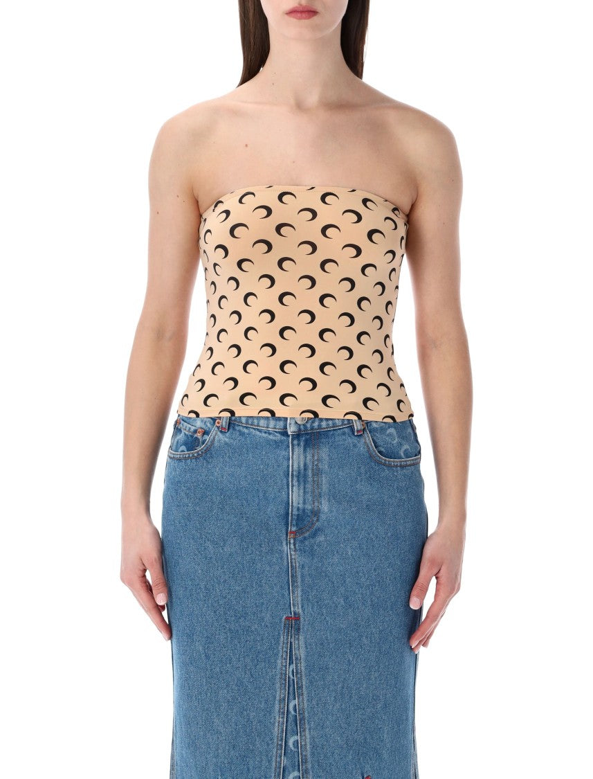 Marine Serre Recycled Moon Tube Top