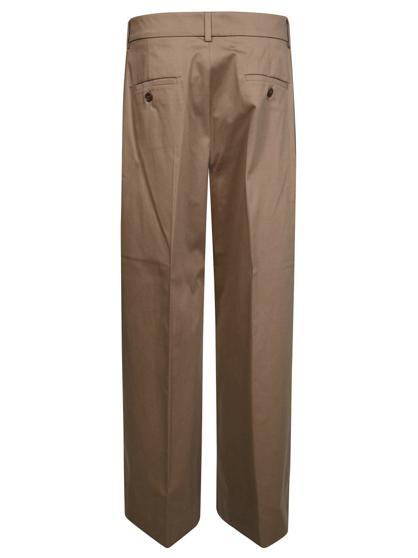 Max Mara Wide-Leg Cotton Trousers With High Waist