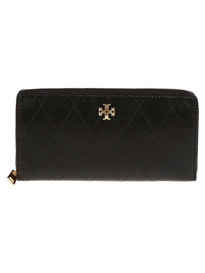 Tory Burch Charlie Quilted Gold Accent Wallet