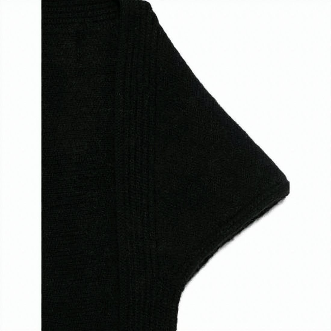 Jacquemus Triangular Black Ribbed Knitted Scarf