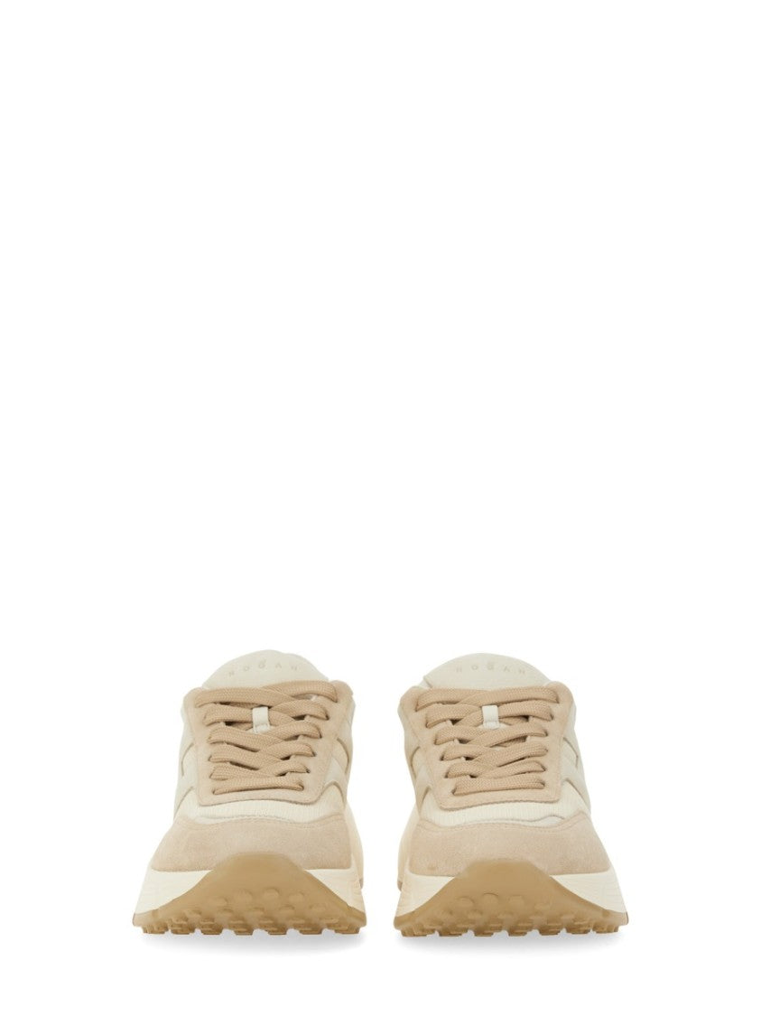 Hogan Chunky Sole Leather Sneakers