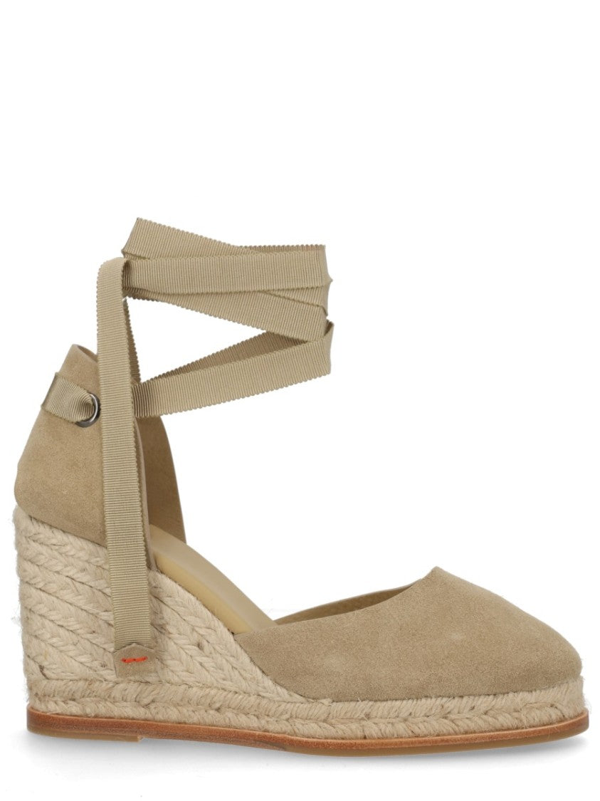 Castaner Camila Suede Ankle Ribbon Espadrilles