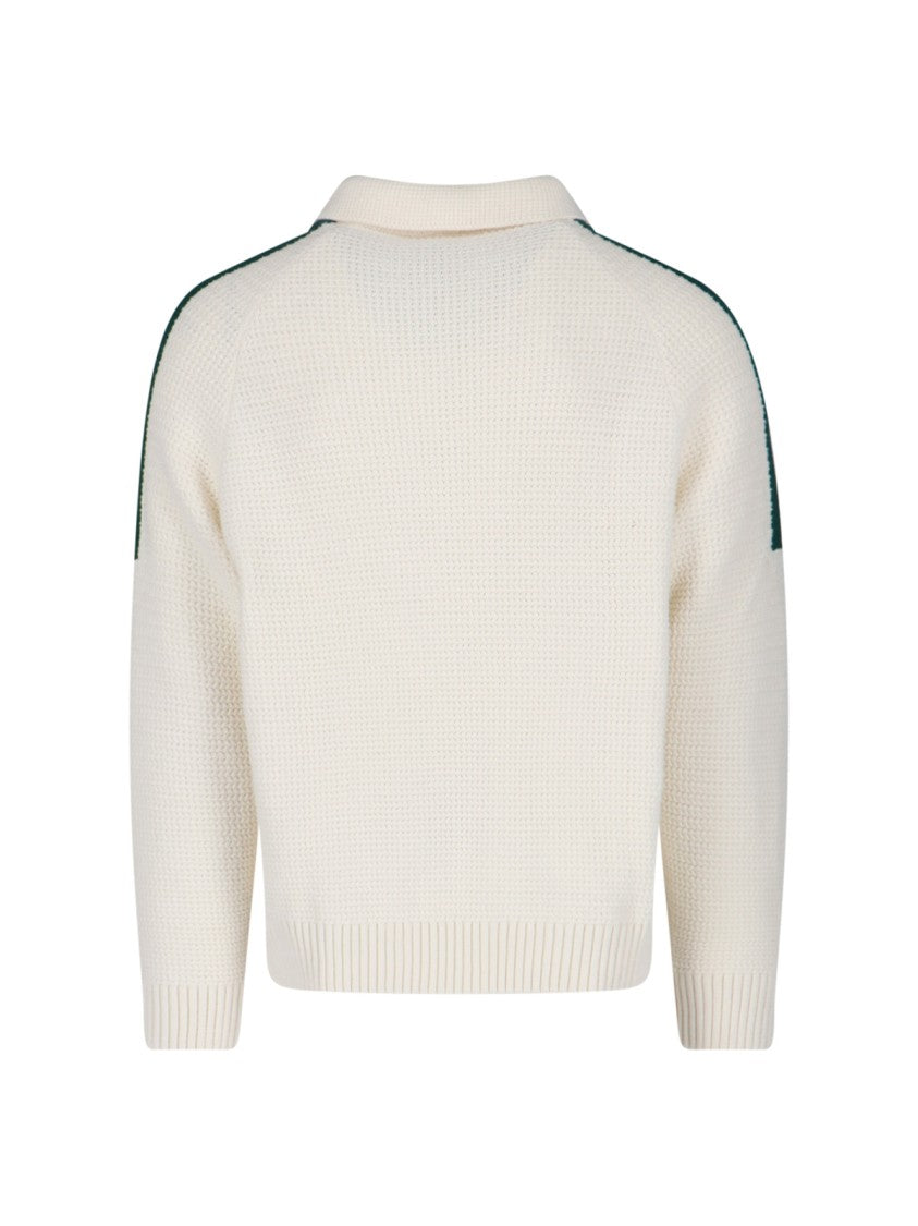 Adidas White Logo Knit Sweater