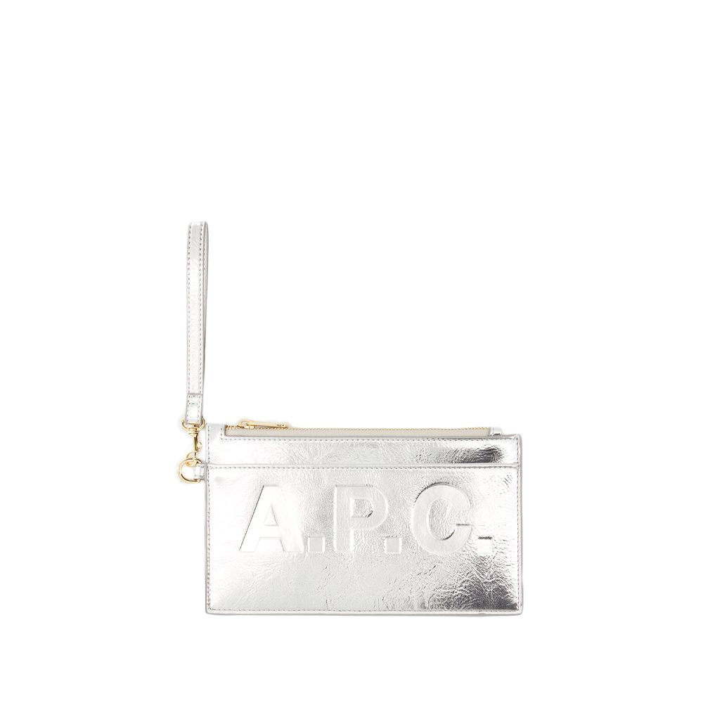 A.P.C. Market Clutche - Synthetic - Silver