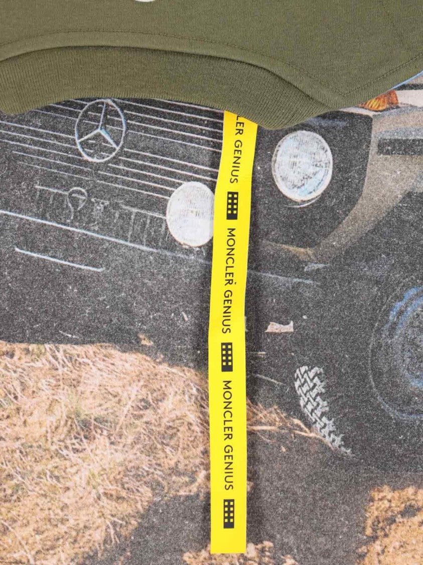 Moncler Genius Nigo Logo T-Shirt, In Green Cotton