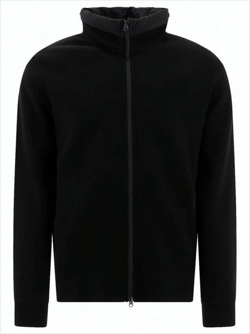 C.P. Company Minimalist Black Jacket With High Collar And Full Zipper
