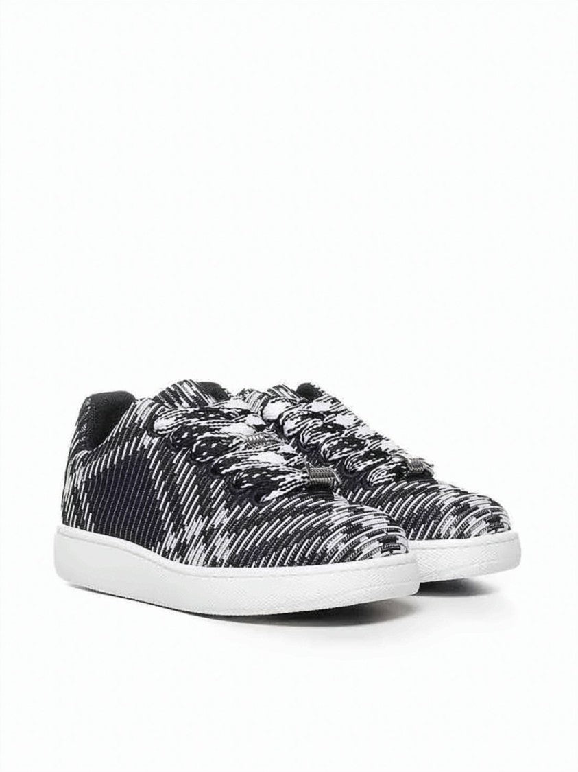 Burberry Textured Low-Top Sneakers With Dynamic Pattern