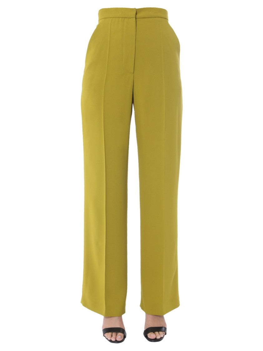Alberta Ferretti High-Waisted Wide Trousers With Tailored Finish
